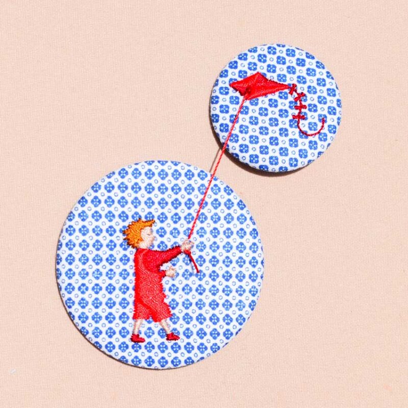 Broches Benjamin et le cerf-volant