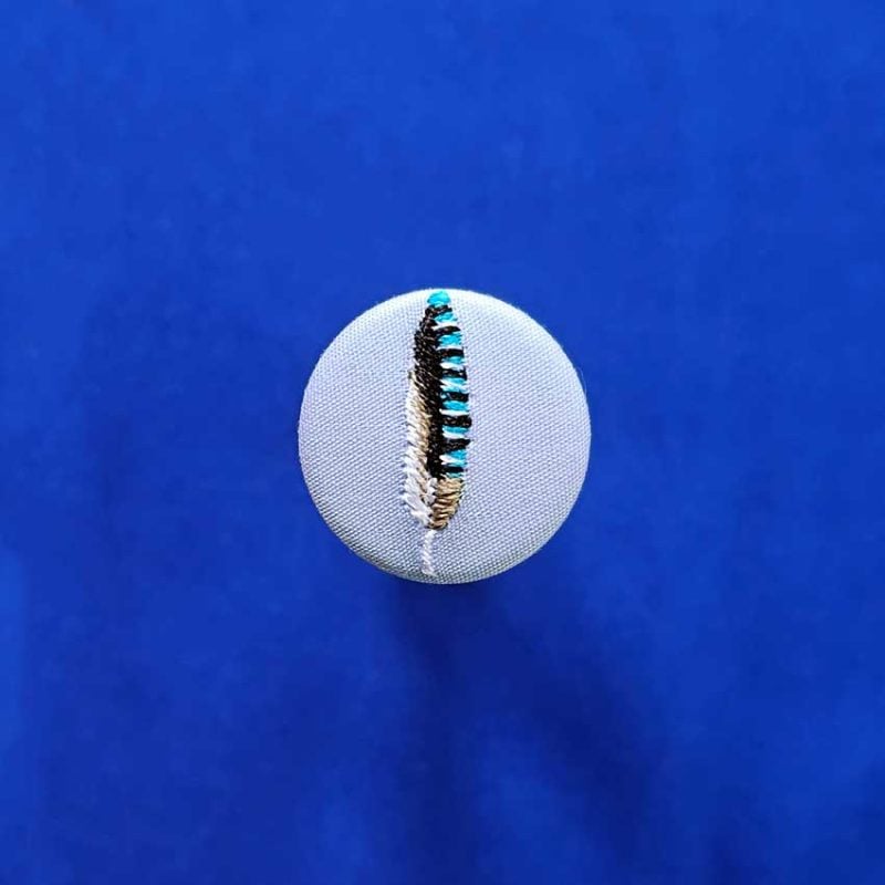 Plume de Geai – mini broche