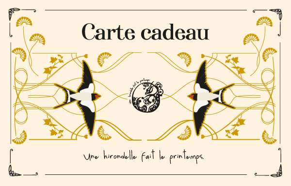 Carte cadeau Une hirondelle fait le printemps